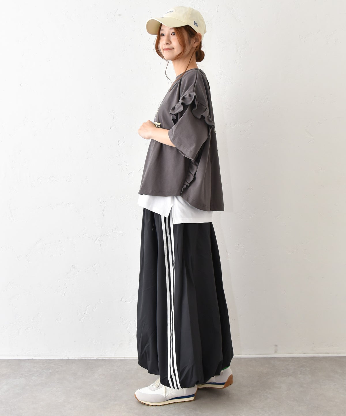 IN THE MARKET｜袖フリルBIGプリントTシャツ [[30033162]][C]