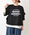 IN THE MARKET｜袖フリルBIGプリントTシャツ [[30033162]][C]