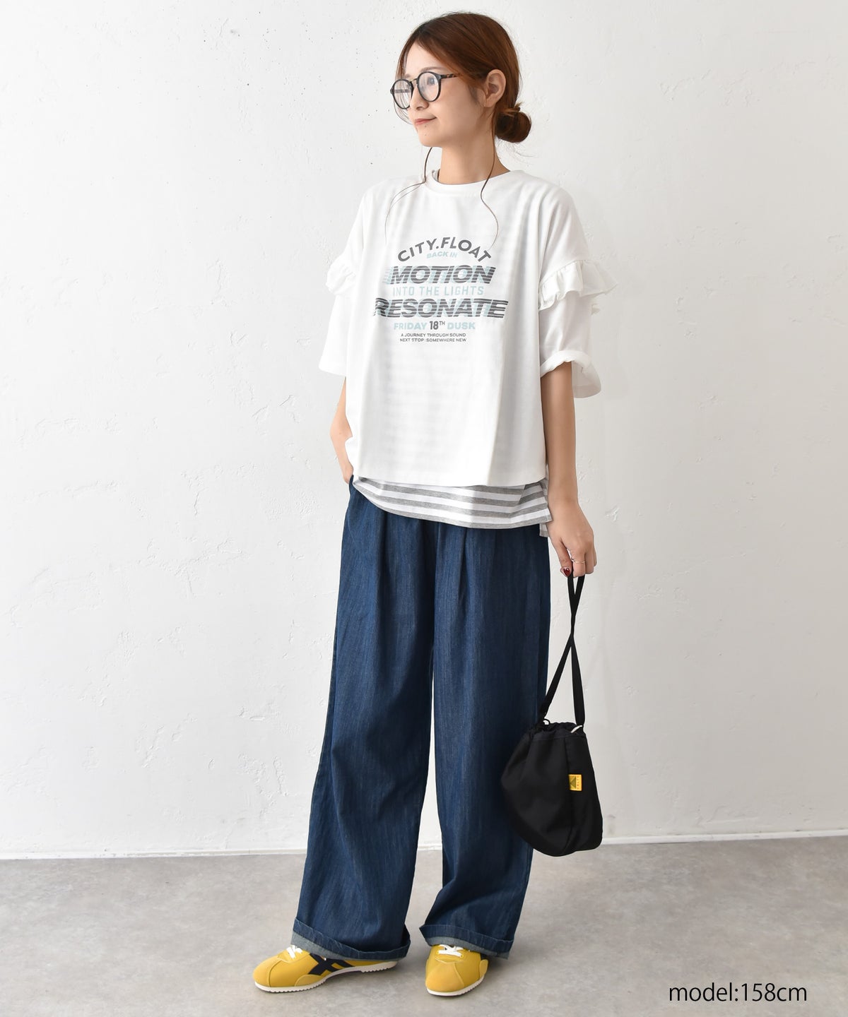 IN THE MARKET｜袖フリルBIGプリントTシャツ [[30033162]][C]