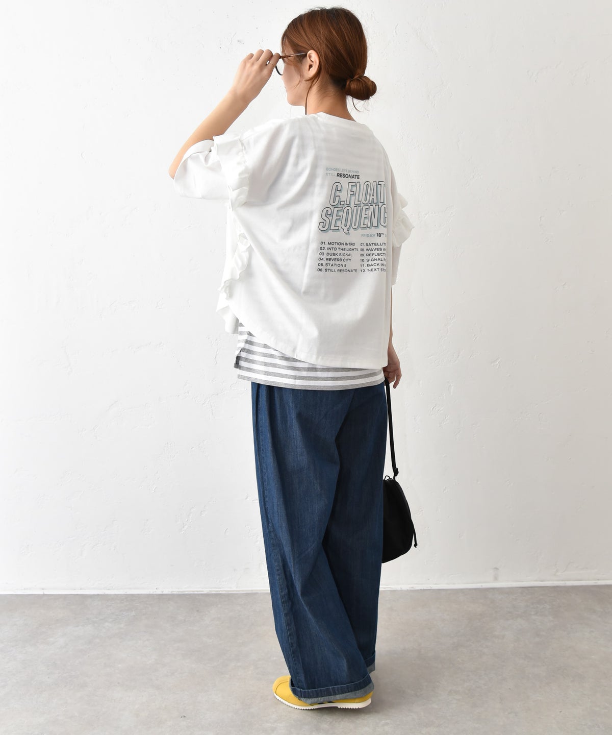 IN THE MARKET｜袖フリルBIGプリントTシャツ [[30033162]][C]