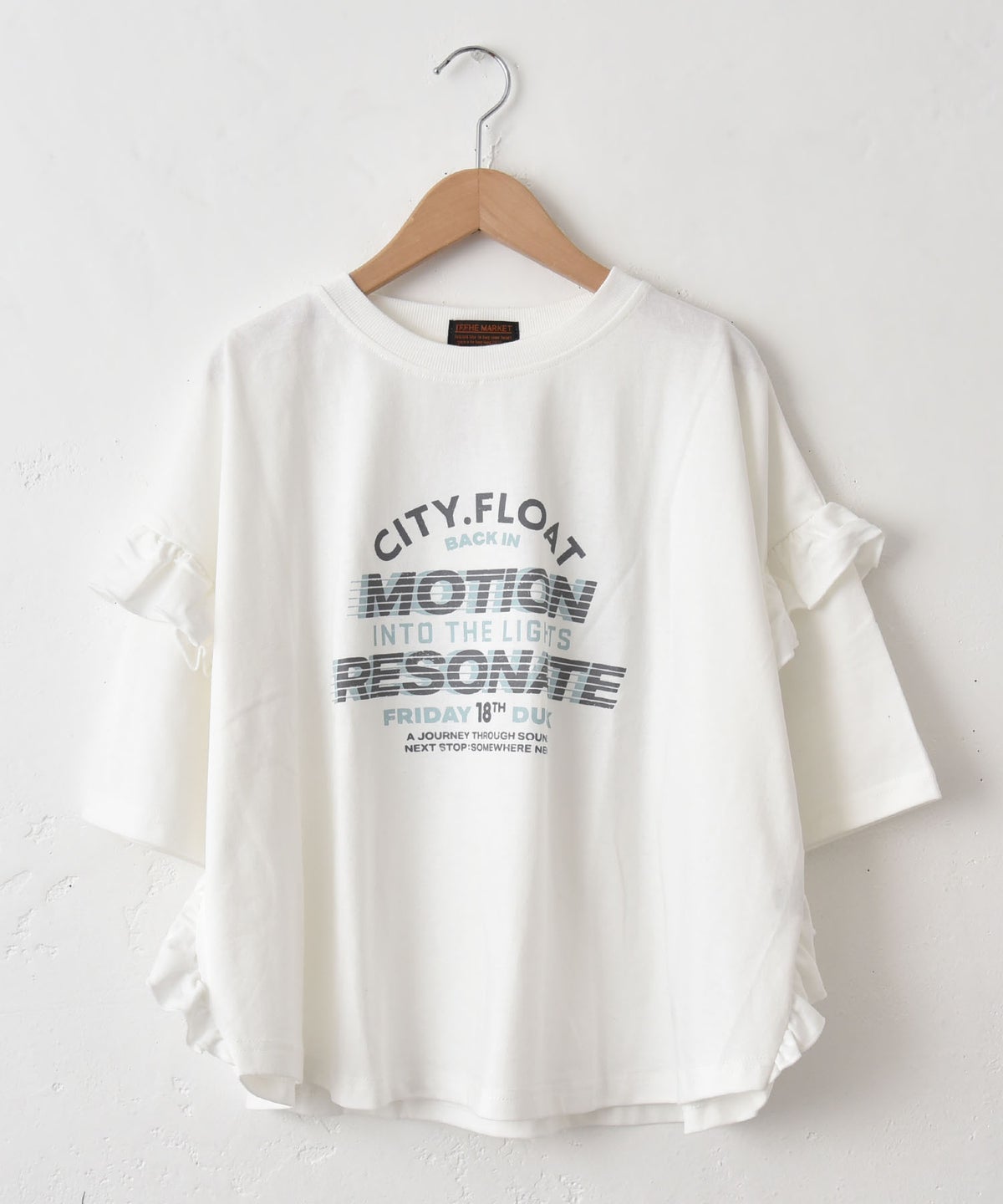 IN THE MARKET｜袖フリルBIGプリントTシャツ [[30033162]][C]
