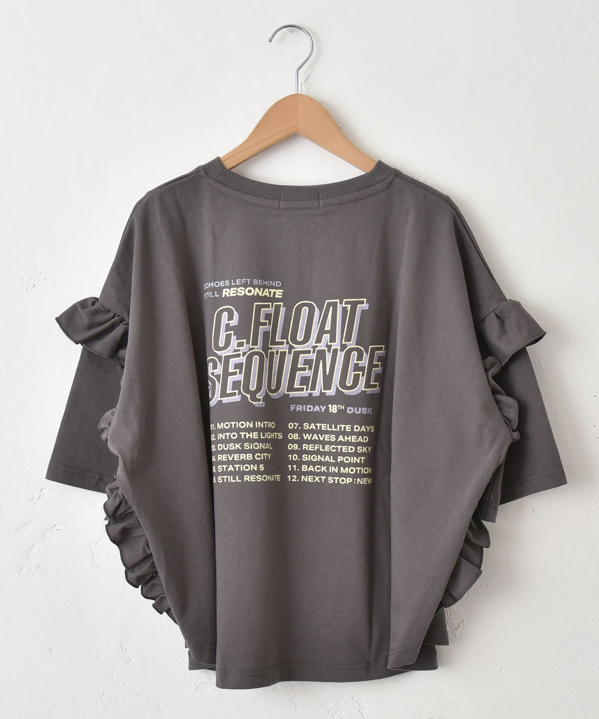 IN THE MARKET｜袖フリルBIGプリントTシャツ [[30033162]][C]