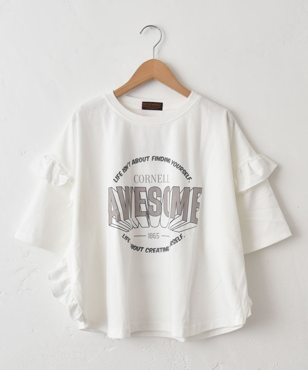 IN THE MARKET｜袖フリルBIGプリントTシャツ [[10033162]][C]