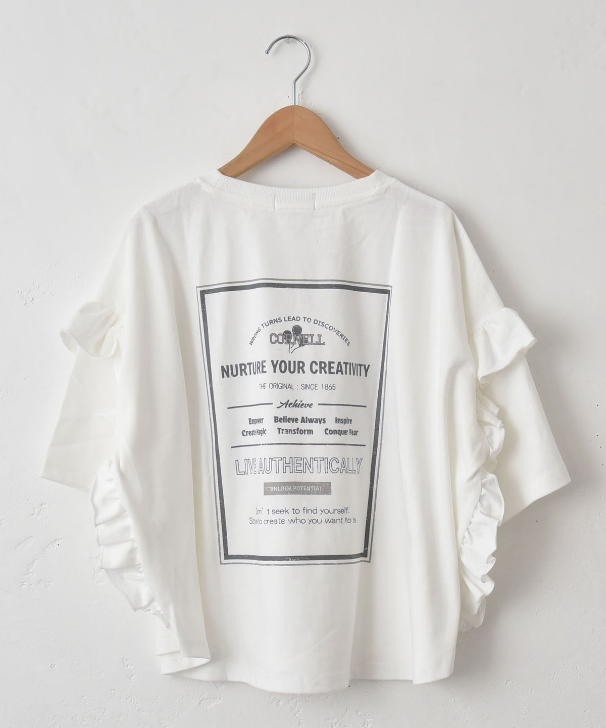 IN THE MARKET｜袖フリルBIGプリントTシャツ [[10033162]][C]