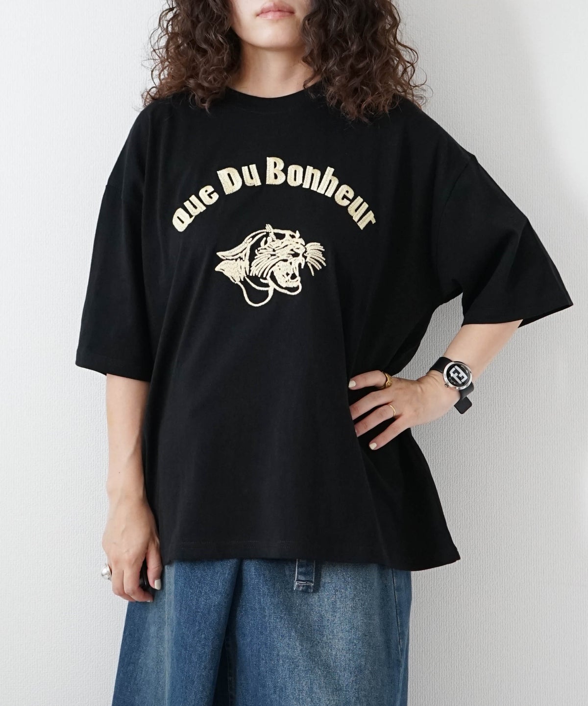  KAKELA & TRANQUIL｜カレッジTiger刺繍クルーT [[12604-484-10]][D]