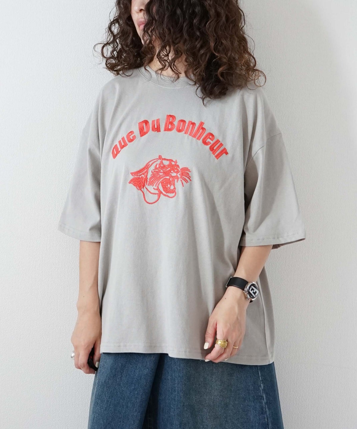  KAKELA & TRANQUIL｜カレッジTiger刺繍クルーT [[12604-484-10]][D]