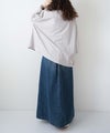 KAKELA & TRANQUIL｜ロゴ刺繍切り替えワイドクルー [[12605-514-10]][D]
