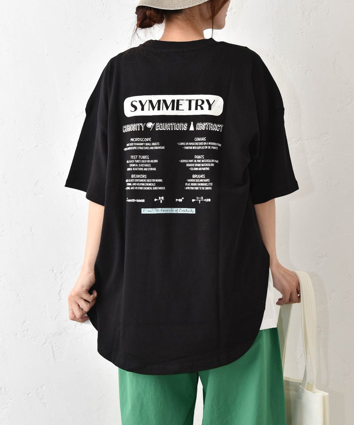 IN THE MARKET｜裾ラウンドプリントTシャツ [[83015162]][C]