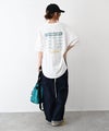 IN THE MARKET｜裾ラウンドプリントTシャツ [[83015162]][C]