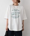 IN THE MARKET｜裾ラウンドプリントTシャツ [[83015162]][C]