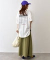 IN THE MARKET｜裾ラウンドプリントTシャツ [[83015162]][C]