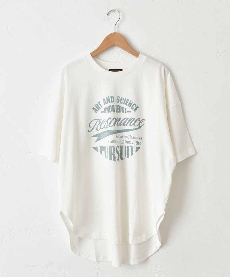  IN THE MARKET｜裾ラウンドプリントTシャツ [[83015162]][C]