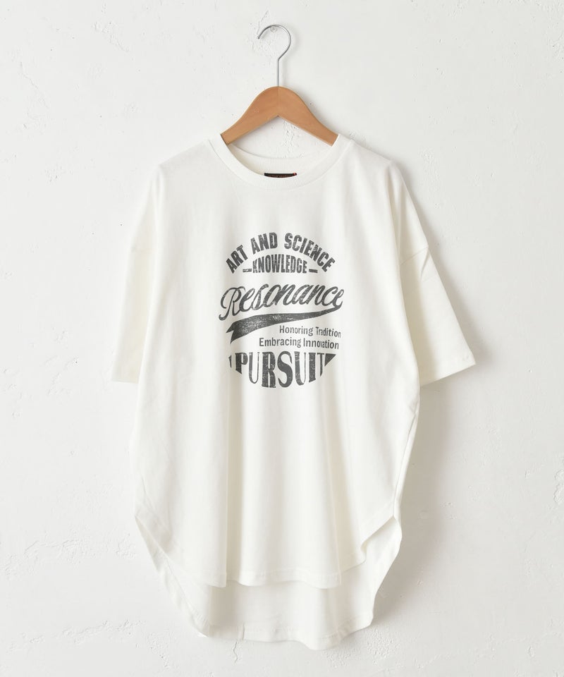  IN THE MARKET｜裾ラウンドプリントTシャツ [[83015162]][C]