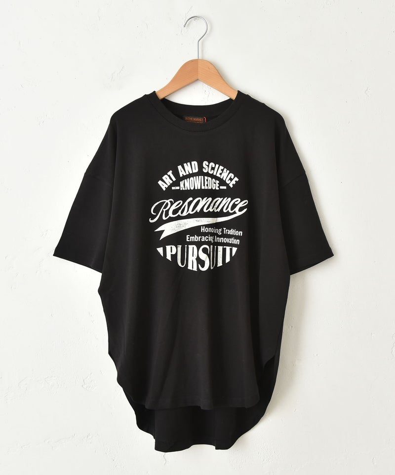  IN THE MARKET｜裾ラウンドプリントTシャツ [[83015162]][C]