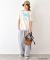 NATURAL LAUNDRY｜カラー天竺デンシャープリント半袖Tee [[7267C-001]][C]