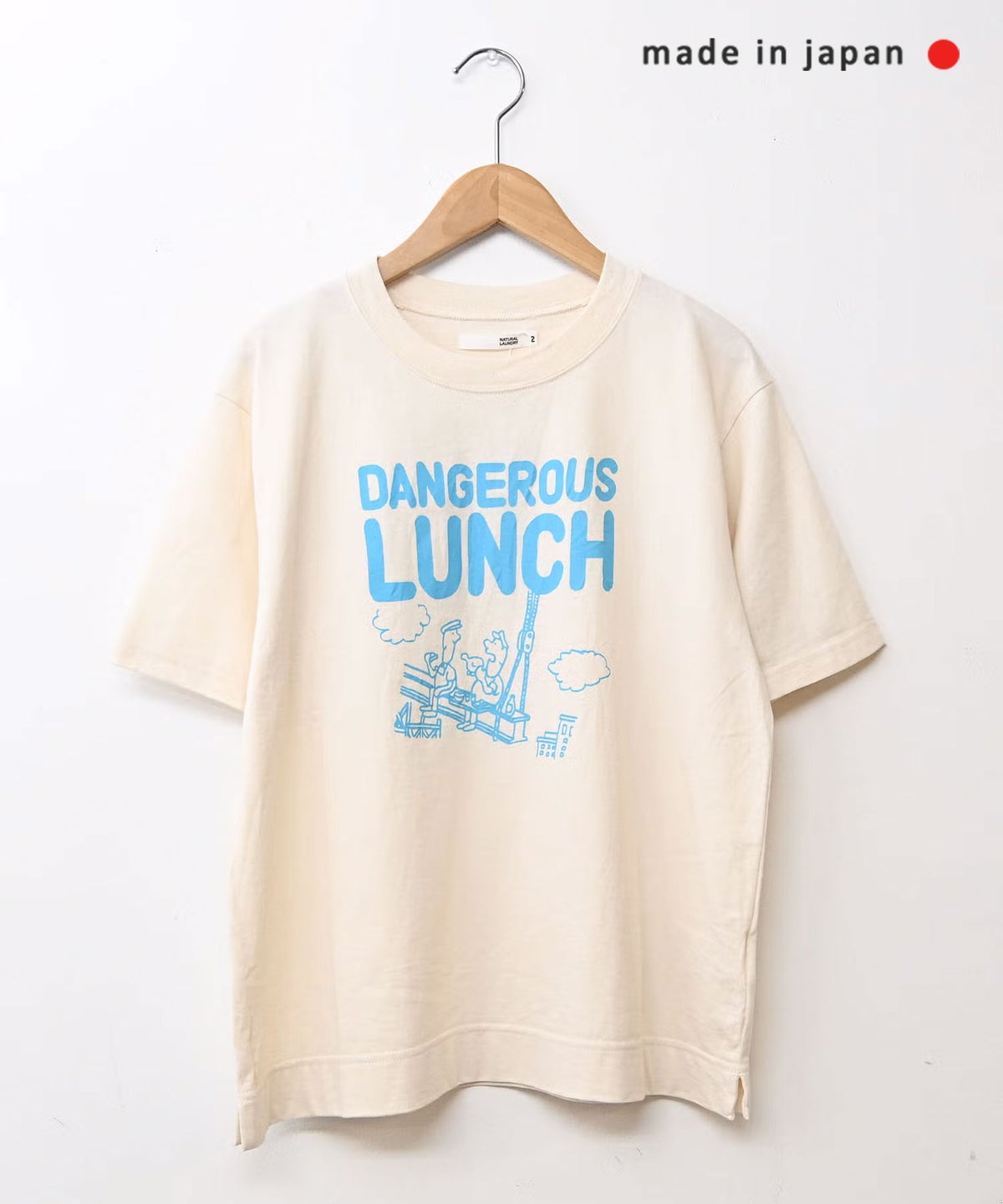  NATURAL LAUNDRY｜カラー天竺デンシャープリント半袖Tee [[7267C-001]][C]
