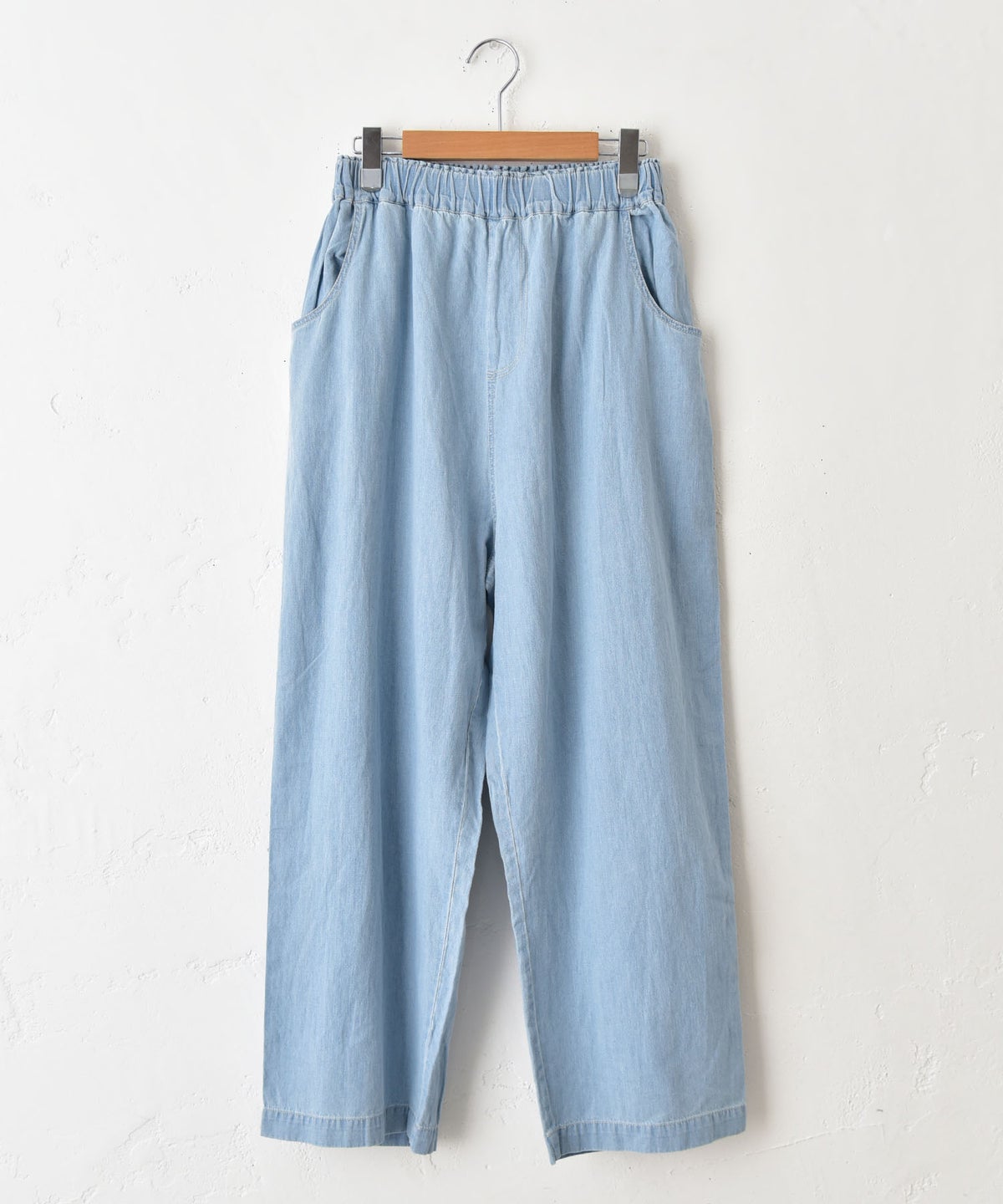  sloe｜5.5oz綿麻デニムゆるパンツ [[4804509]][C]