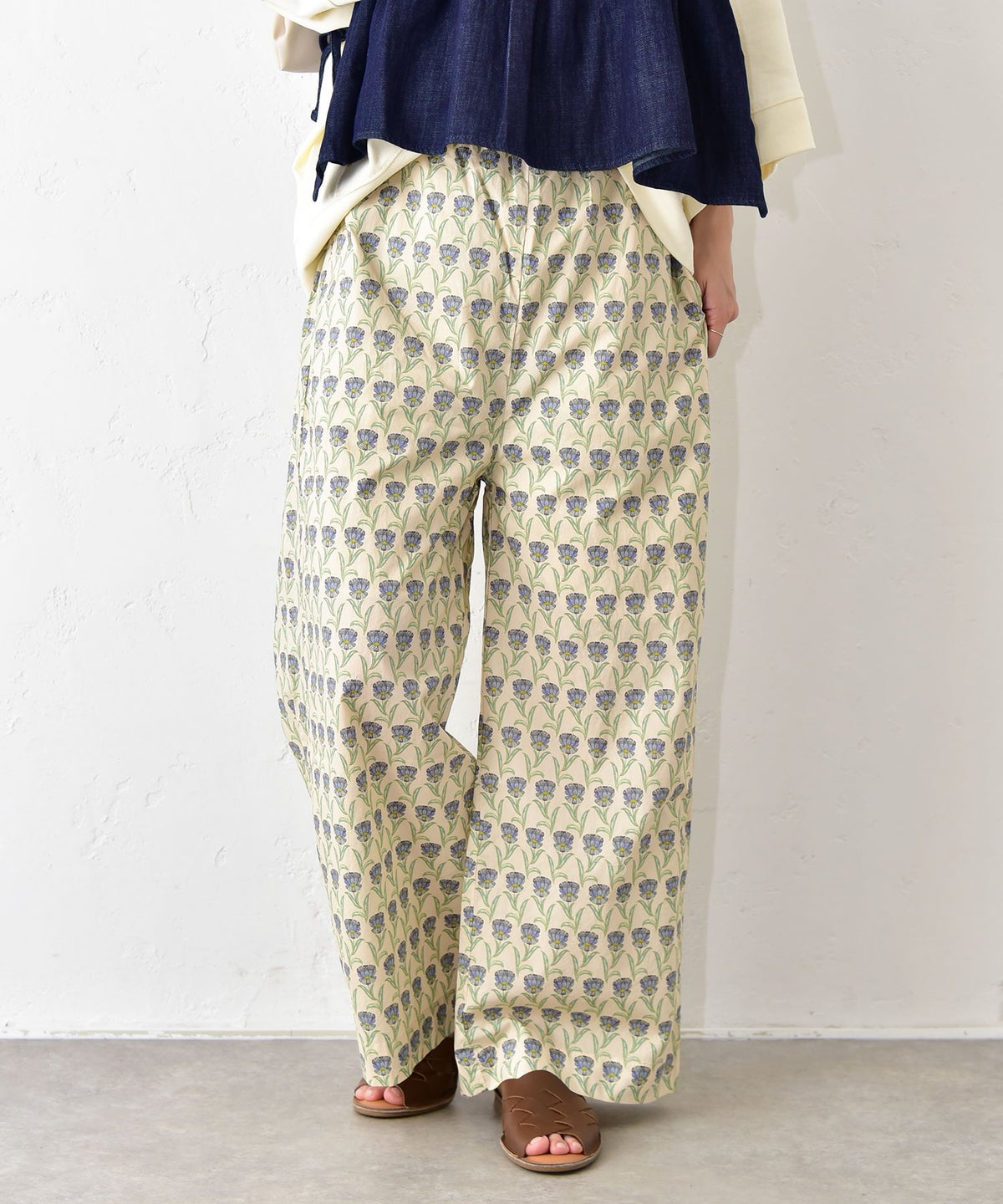  SUN VALLEY｜コットンローンボタニカルプリントパンツ [[SK5060265]][C]