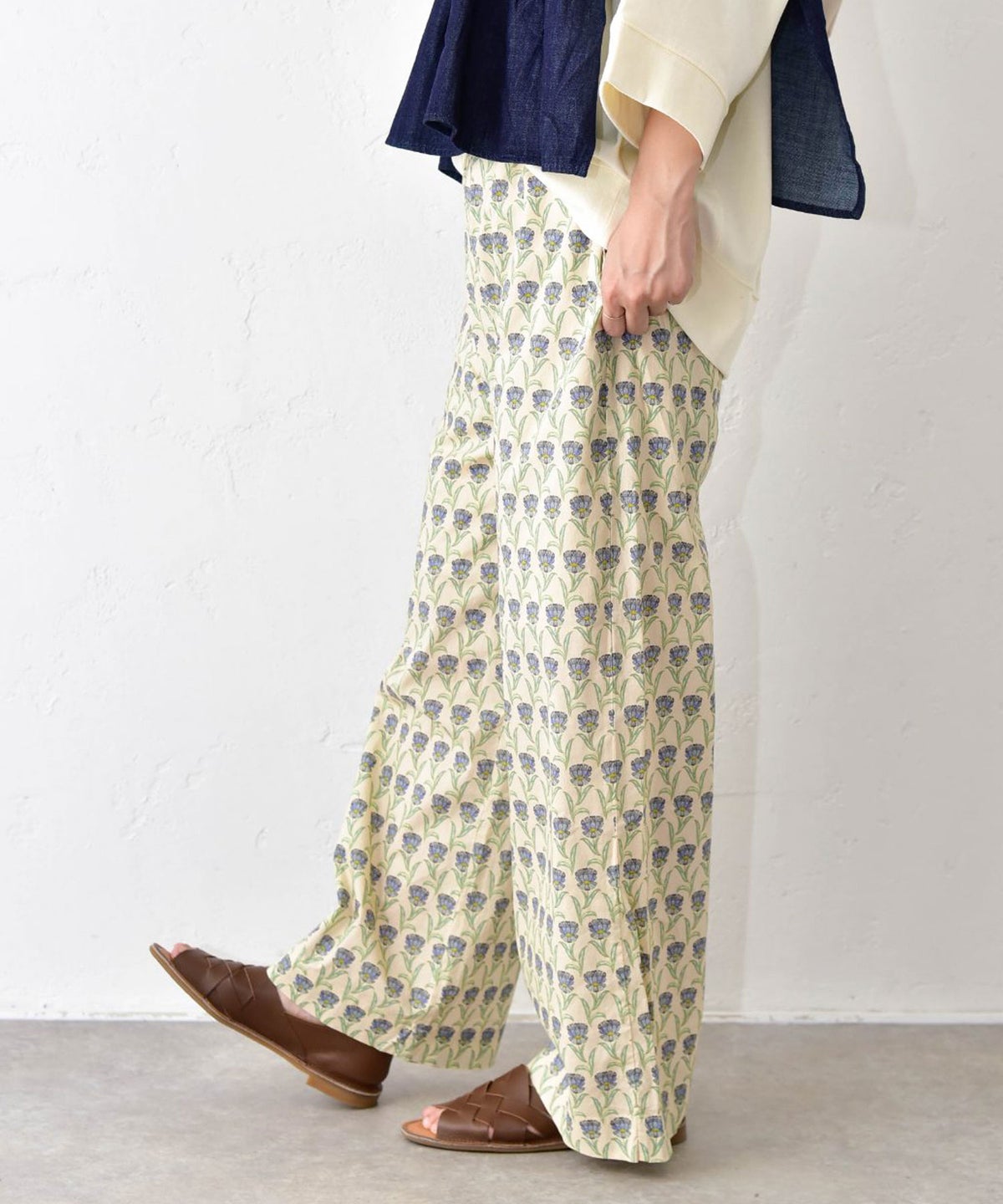  SUN VALLEY｜コットンローンボタニカルプリントパンツ [[SK5060265]][C]