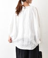mizuiro ind｜リネンスタンドカラーコクーンシャツ [[2-230136]][C]