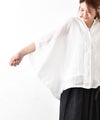mizuiro ind｜リネンスタンドカラーコクーンシャツ [[2-230136]][C]