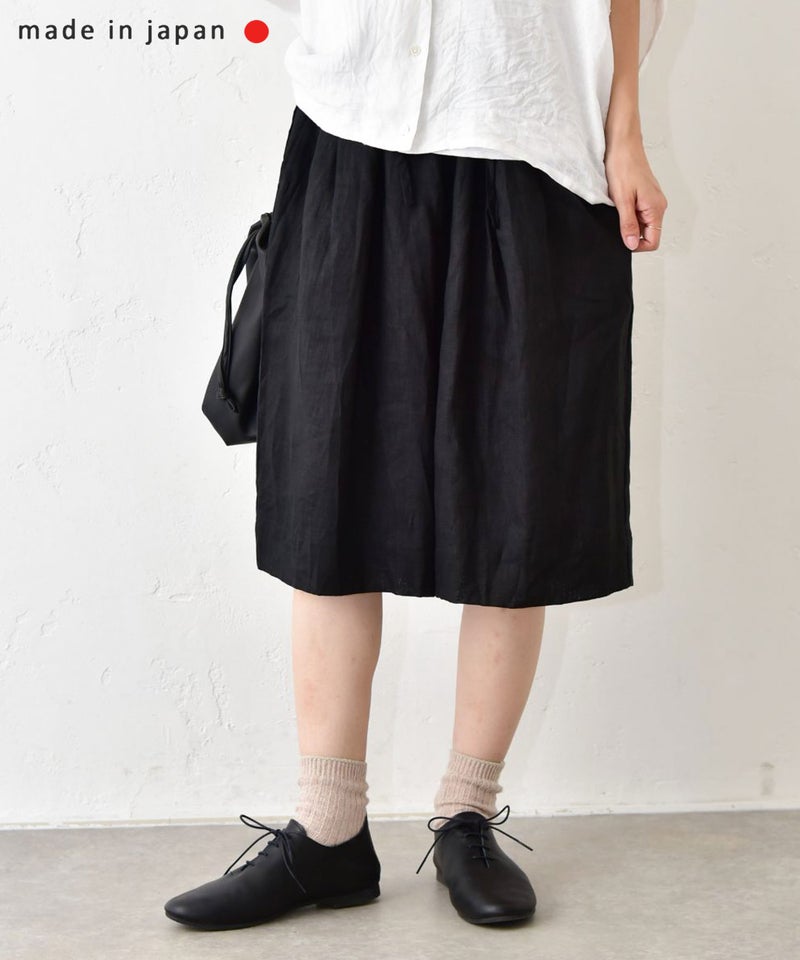 mizuiro ind｜リネンワイドハーフパンツ [[2-260106]][C]