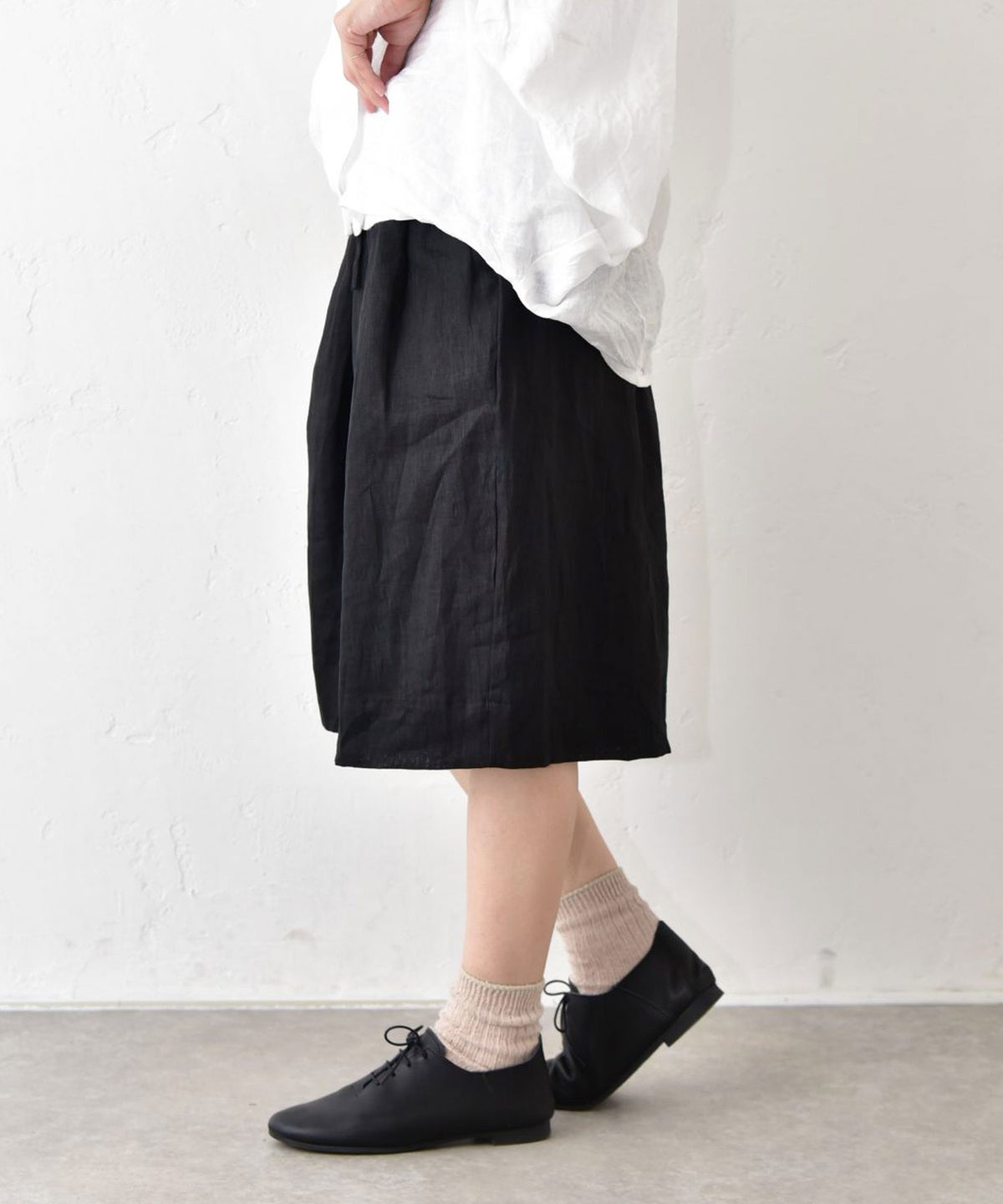mizuiro ind｜リネンワイドハーフパンツ [[2-260106]][C]