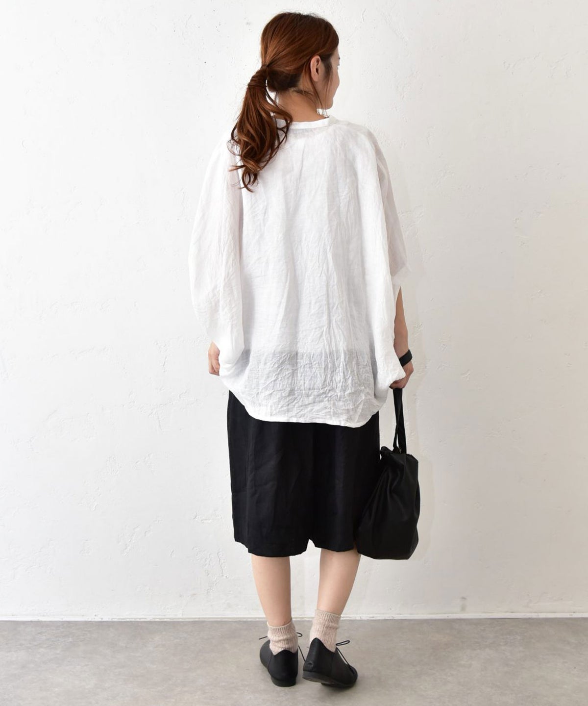mizuiro ind｜リネンワイドハーフパンツ [[2-260106]][C]