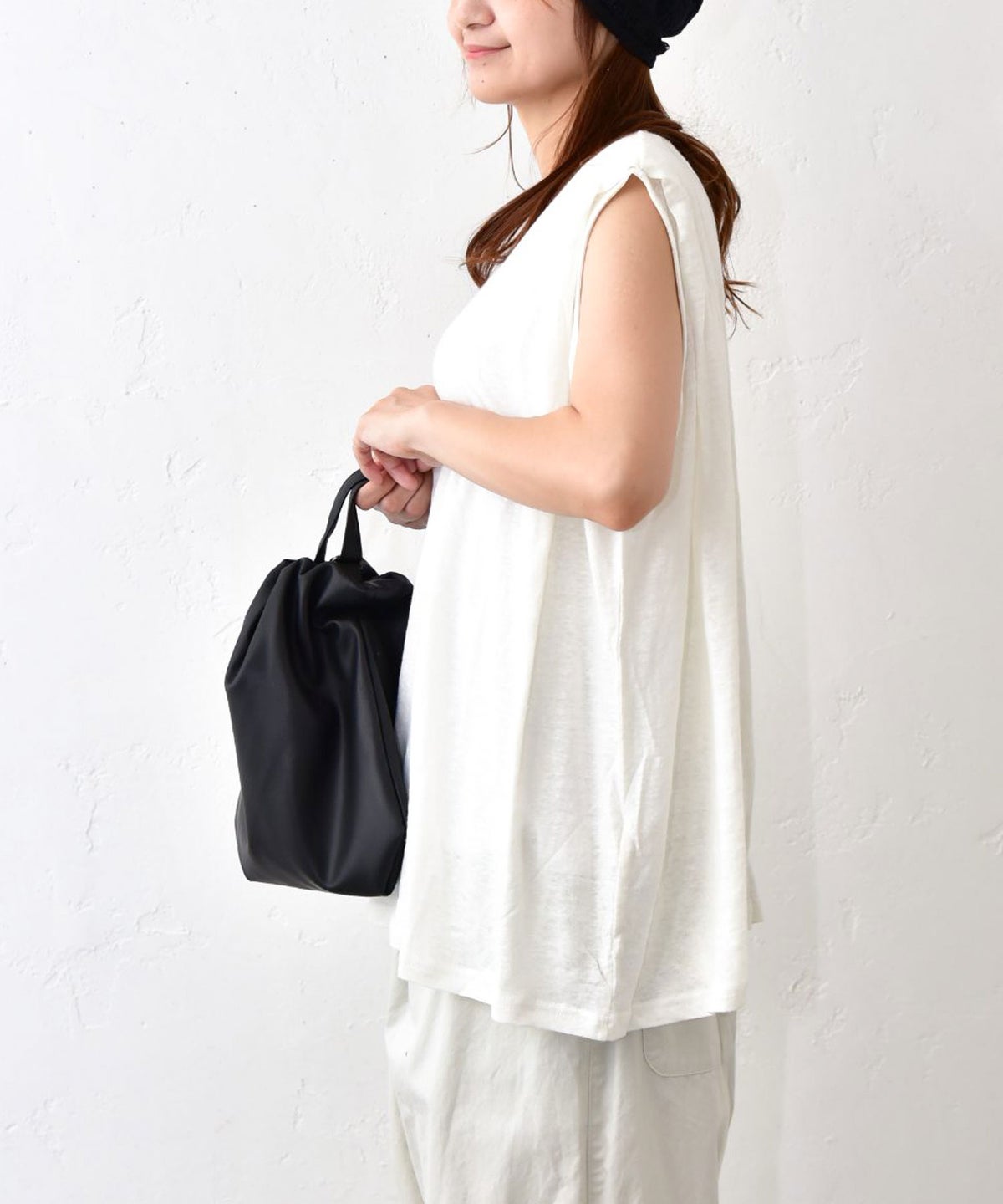 08Mab｜リネンカットソータックノースリーブTEE [[CF-526HF1471]][C]