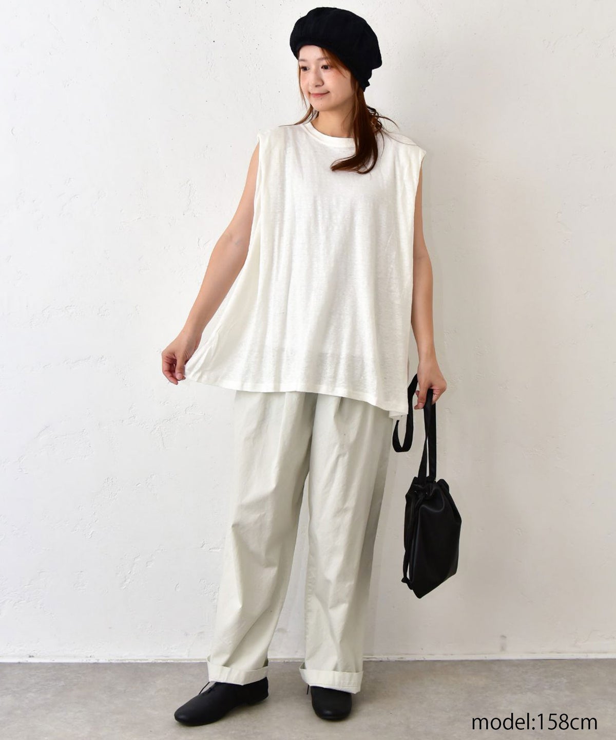 08Mab｜リネンカットソータックノースリーブTEE [[CF-526HF1471]][C]