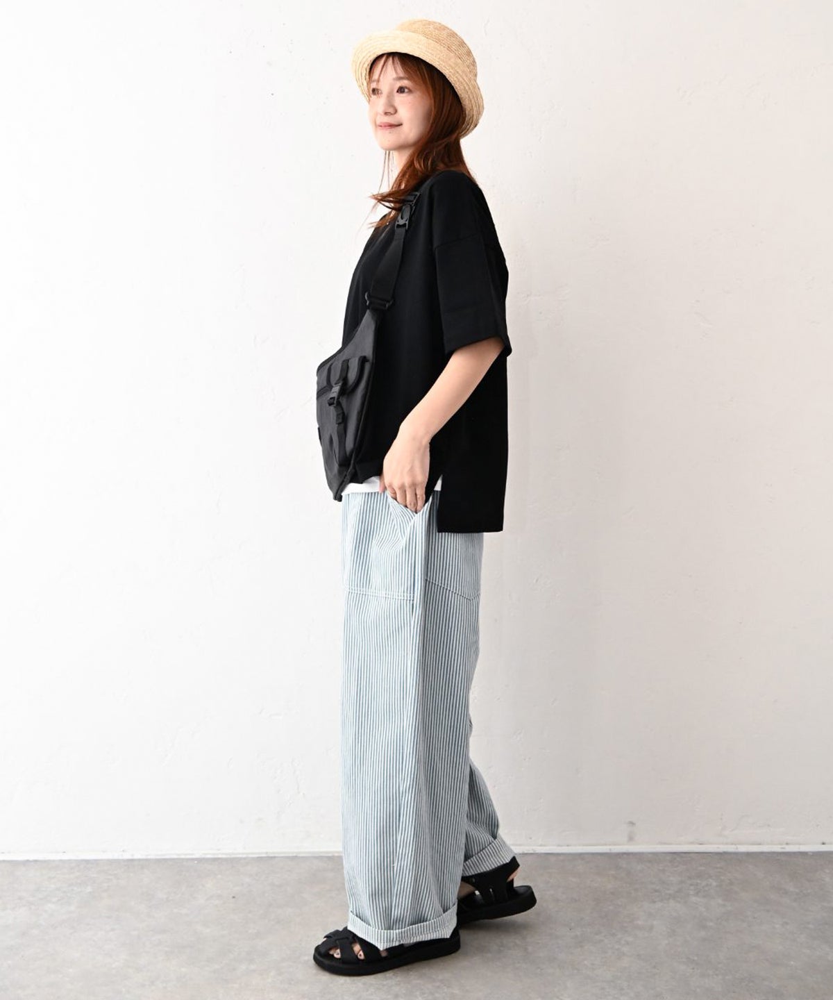 her.｜ドライコットン クルーネックTシャツ [[131354H]][C]