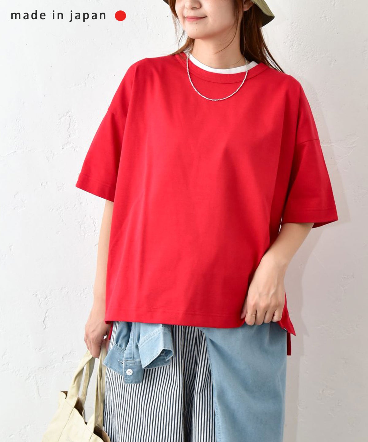 her.｜ドライコットン クルーネックTシャツ [[131354H]][C]