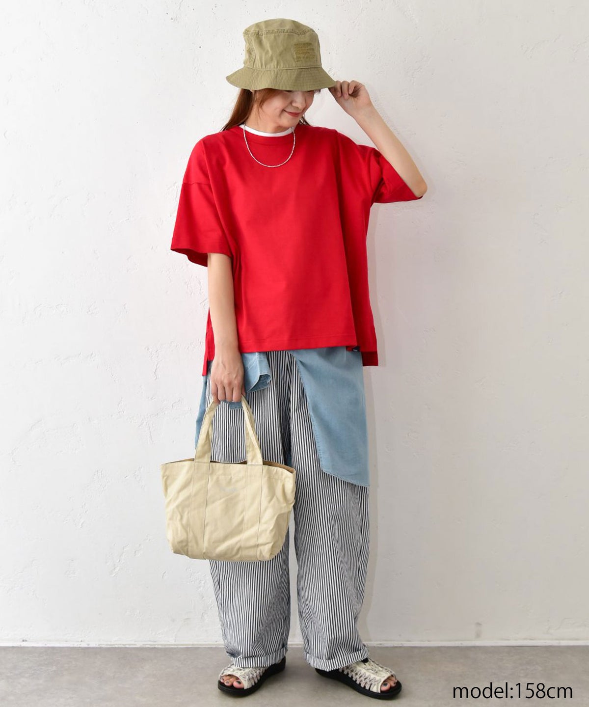 her.｜ドライコットン クルーネックTシャツ [[131354H]][C]
