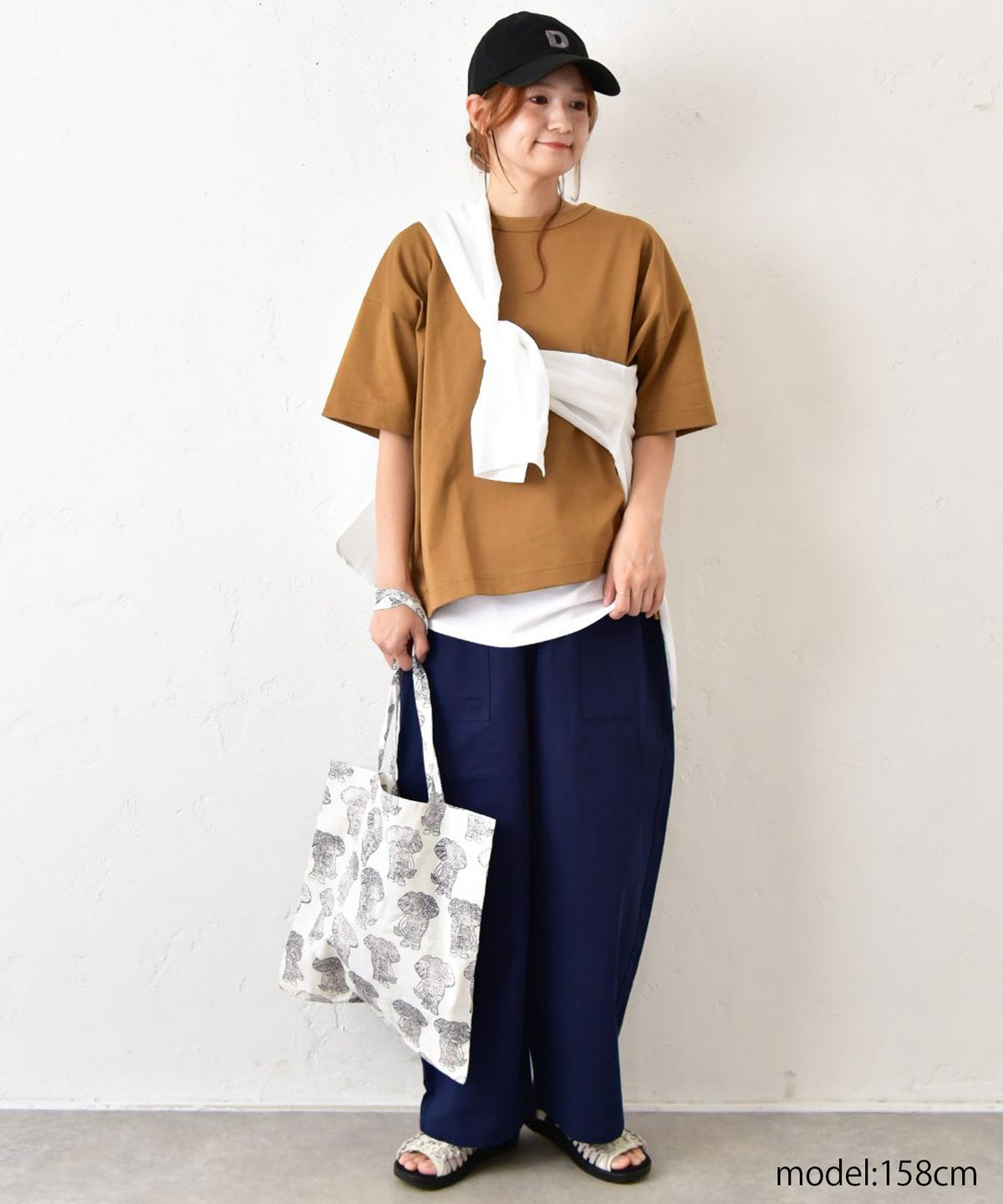 her.｜ドライコットン クルーネックTシャツ [[131354H]][C]