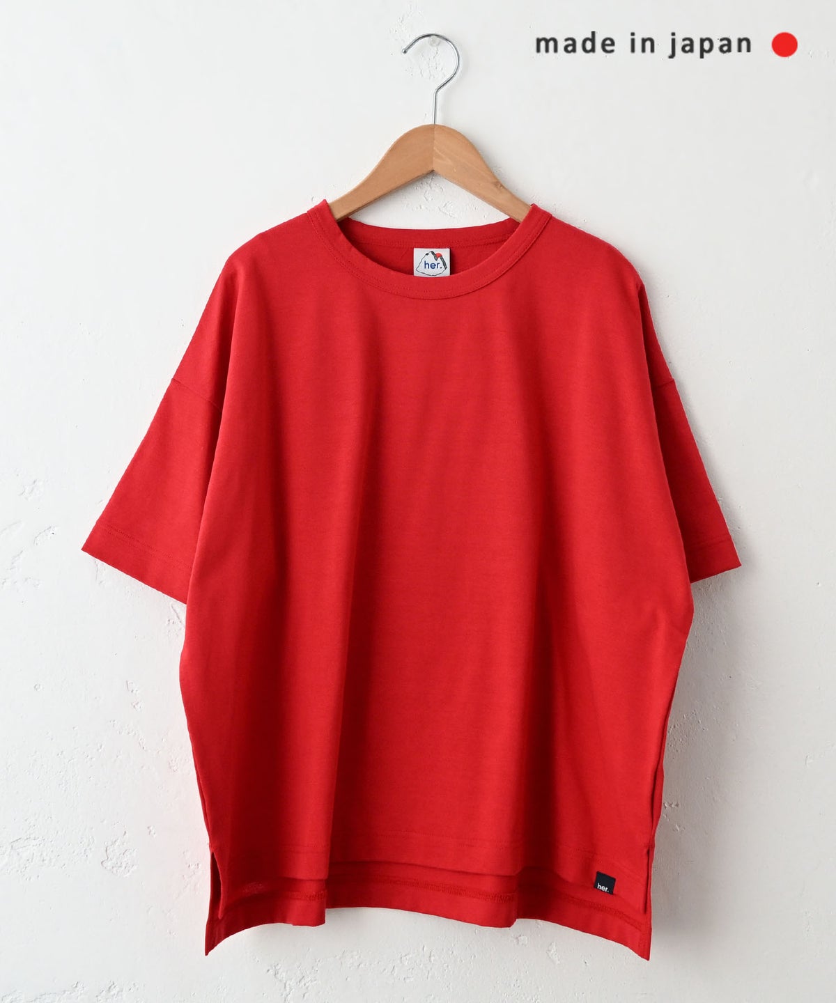 her.｜ドライコットン クルーネックTシャツ [[131354H]][C]