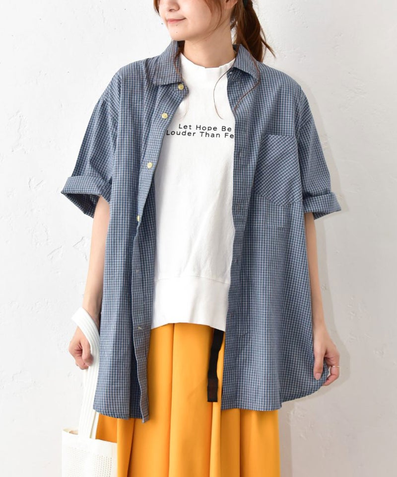  Gives a sense of fullment｜Plaid shirt [[662319]][C]