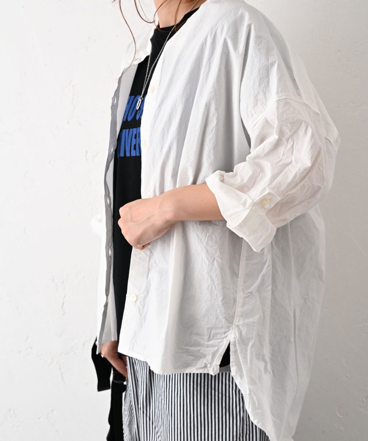 BLUE LAKE MARKET｜ロールアップシャツ [[SA-37019]][C]