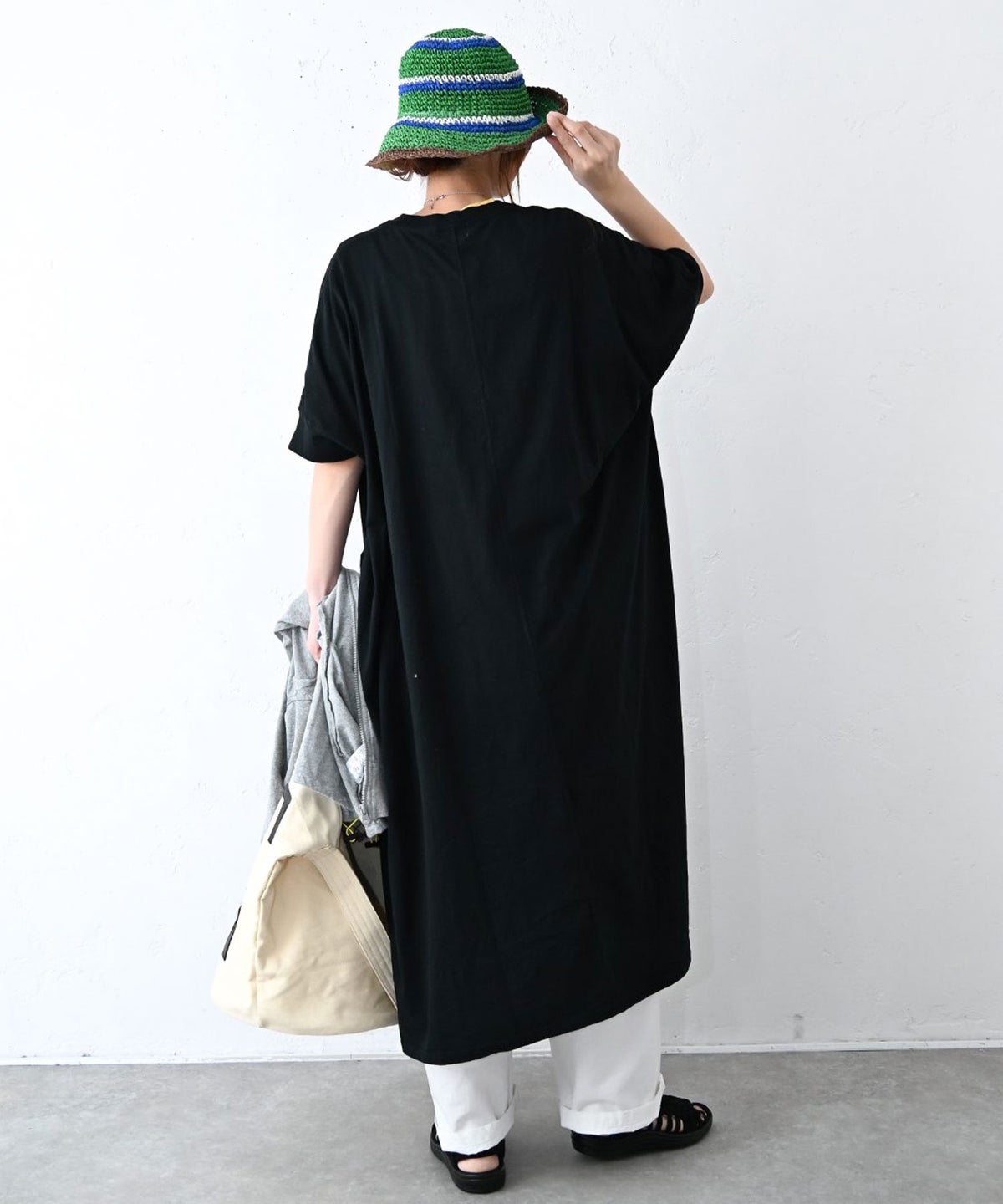 BLUE LAKE MARKET｜両サイドスリットあきワンピース [[SA-37126]][C]