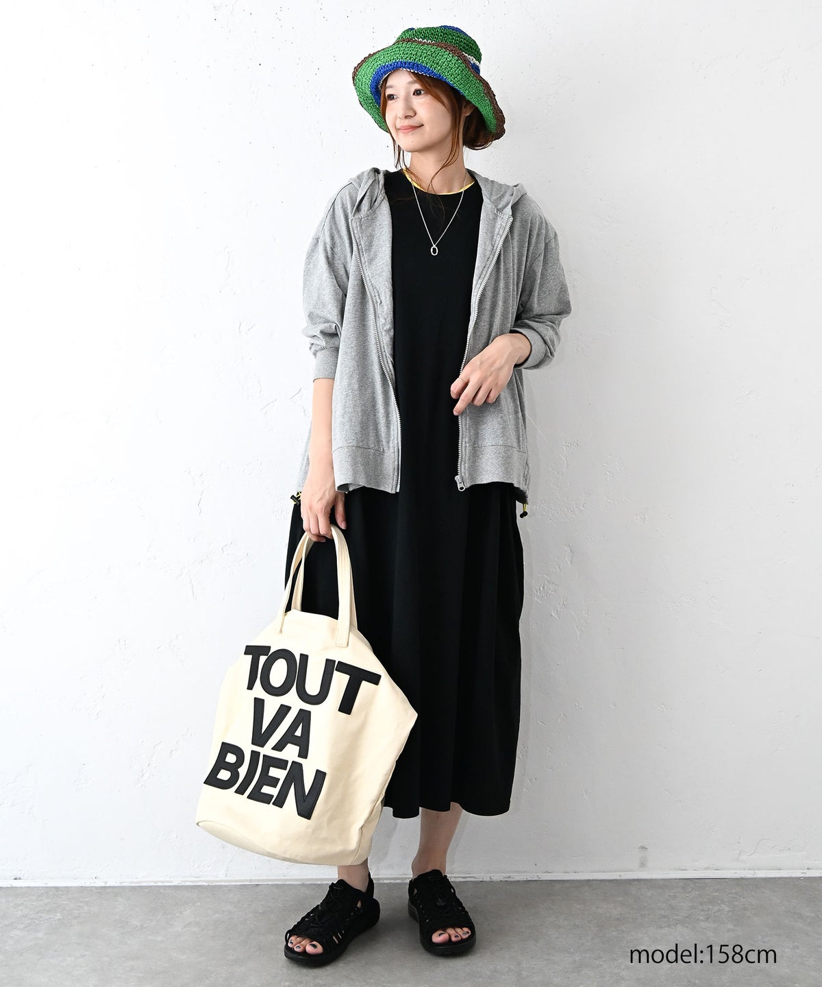 BLUE LAKE MARKET｜両サイドスリットあきワンピース [[SA-37126]][C]
