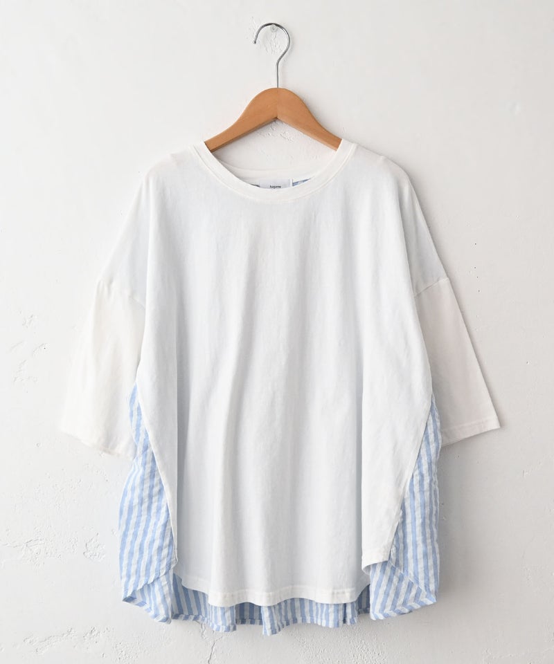  hagumu｜異素材切替カットソー [[C-777]][C]