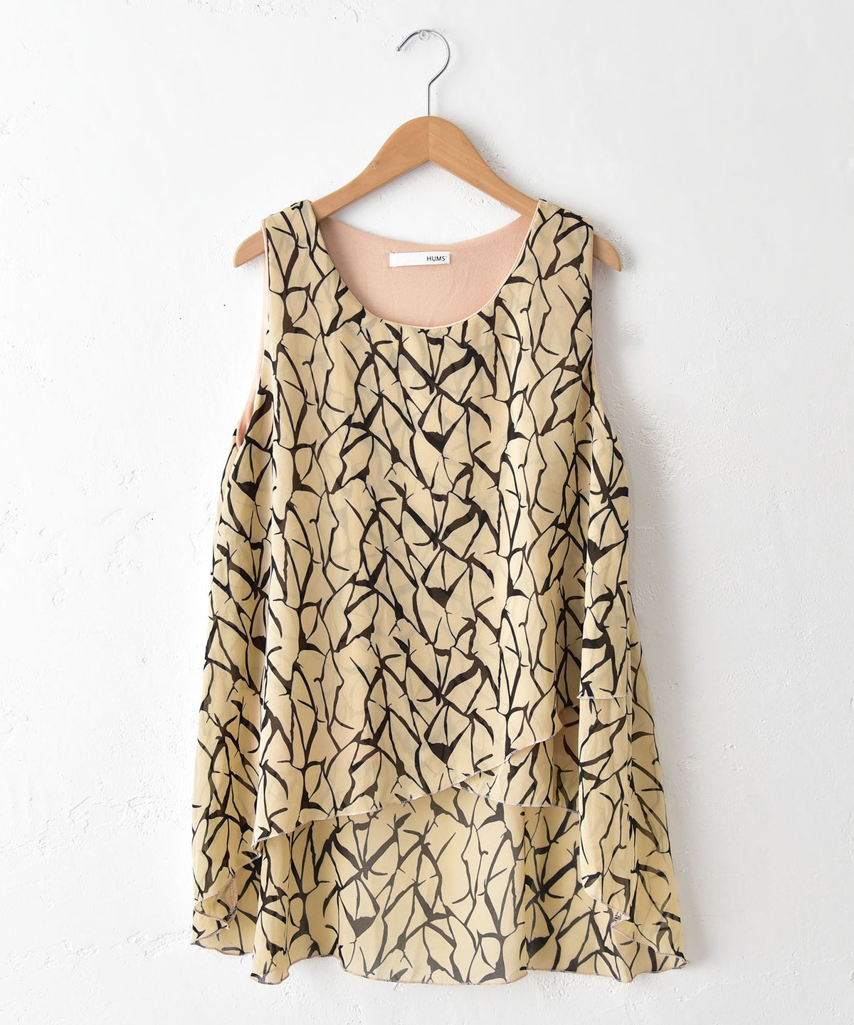  HUMS｜柄シフォンレイヤードタンク [[RNK-2676]][C]