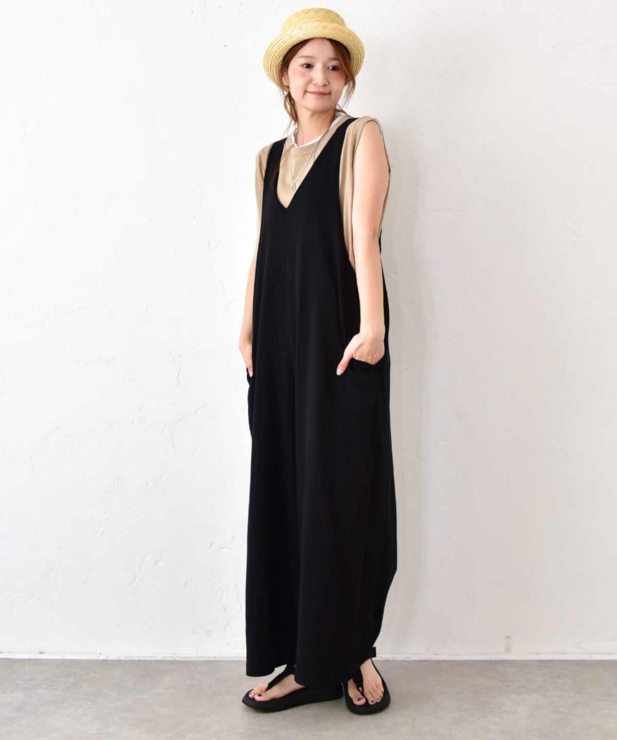 Our.｜カット素材2WAYサロペット [[C-9068]][C]