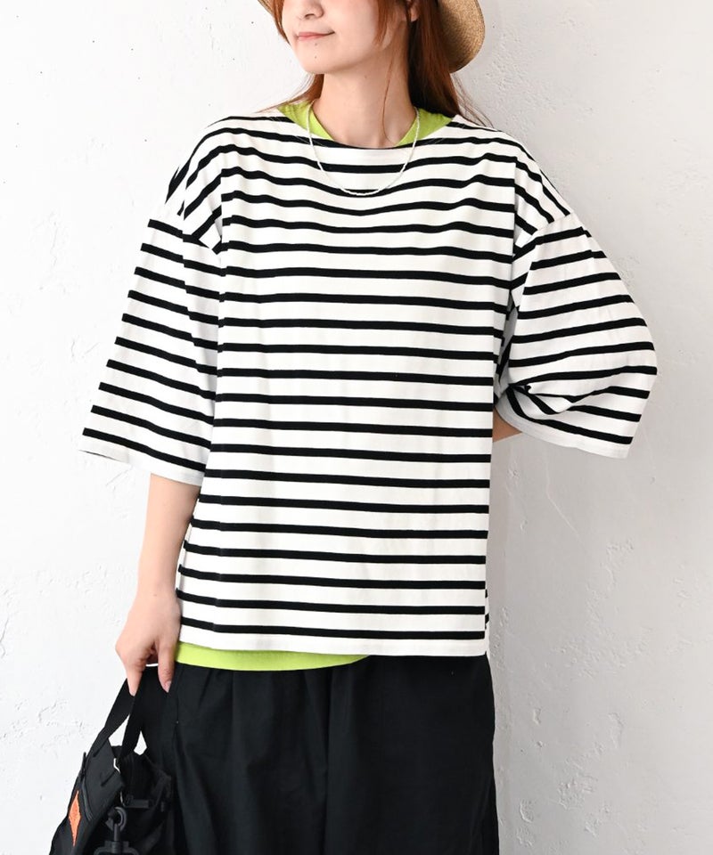Our.｜ボートネックボーダーカットソー [[C-9064]][C]