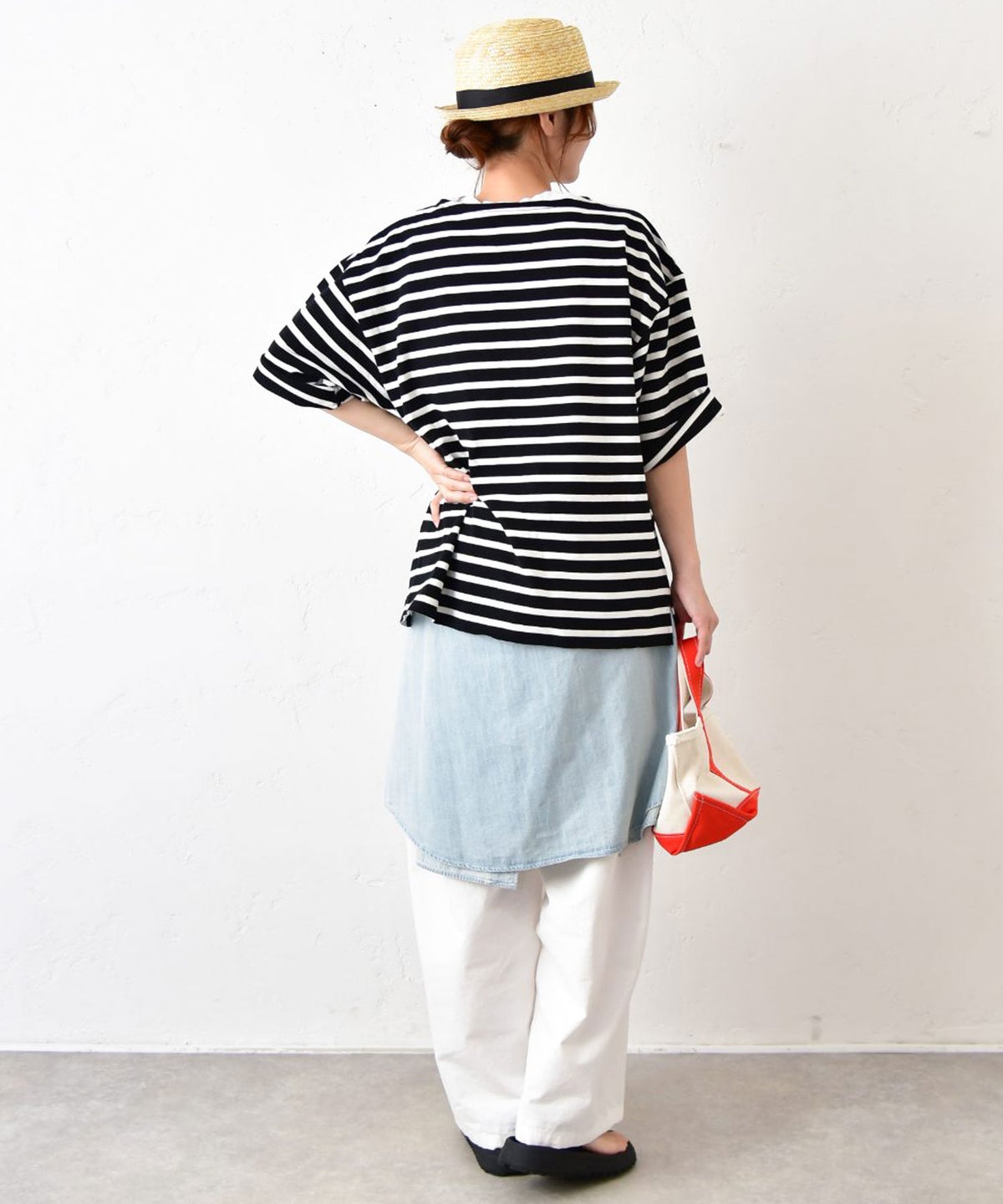 Our.｜ボートネックボーダーカットソー [[C-9064]][C]