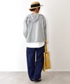 Our.｜裾アジャスター付き7分袖ジップアップパーカー [[C-9069]][C]
