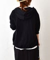 Our.｜裾アジャスター付き7分袖ジップアップパーカー [[C-9069]][C]