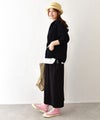 Our.｜裾アジャスター付き7分袖ジップアップパーカー [[C-9069]][C]