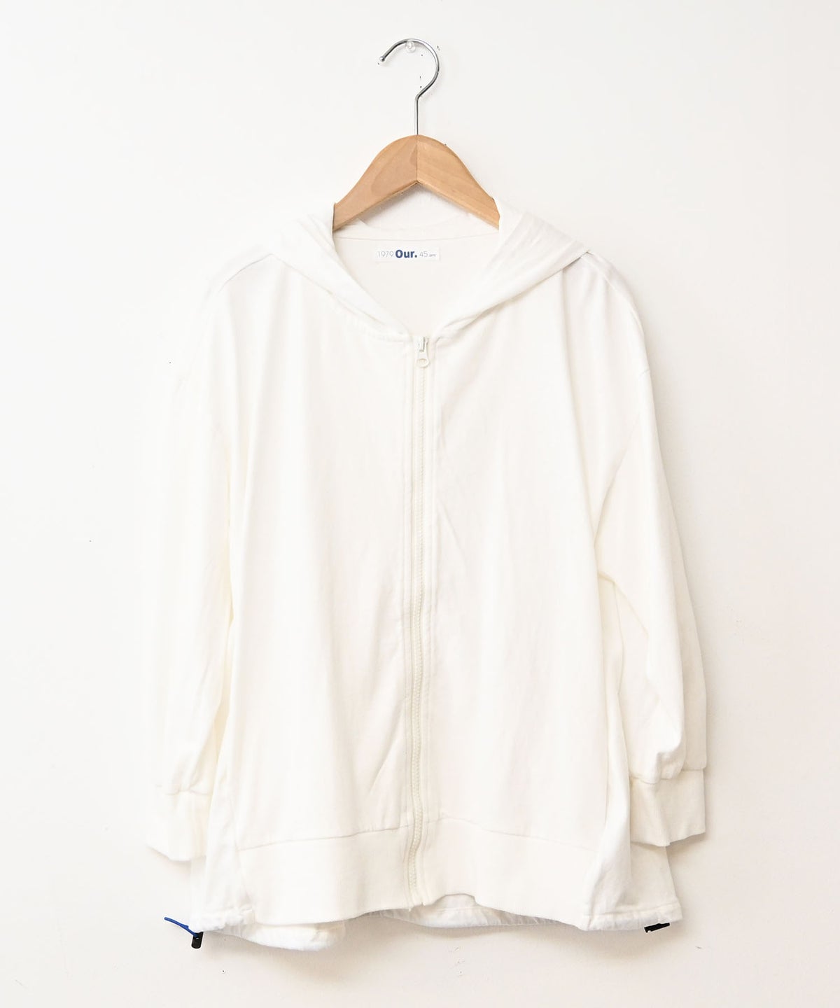 Our.｜裾アジャスター付き7分袖ジップアップパーカー [[C-9069]][C]