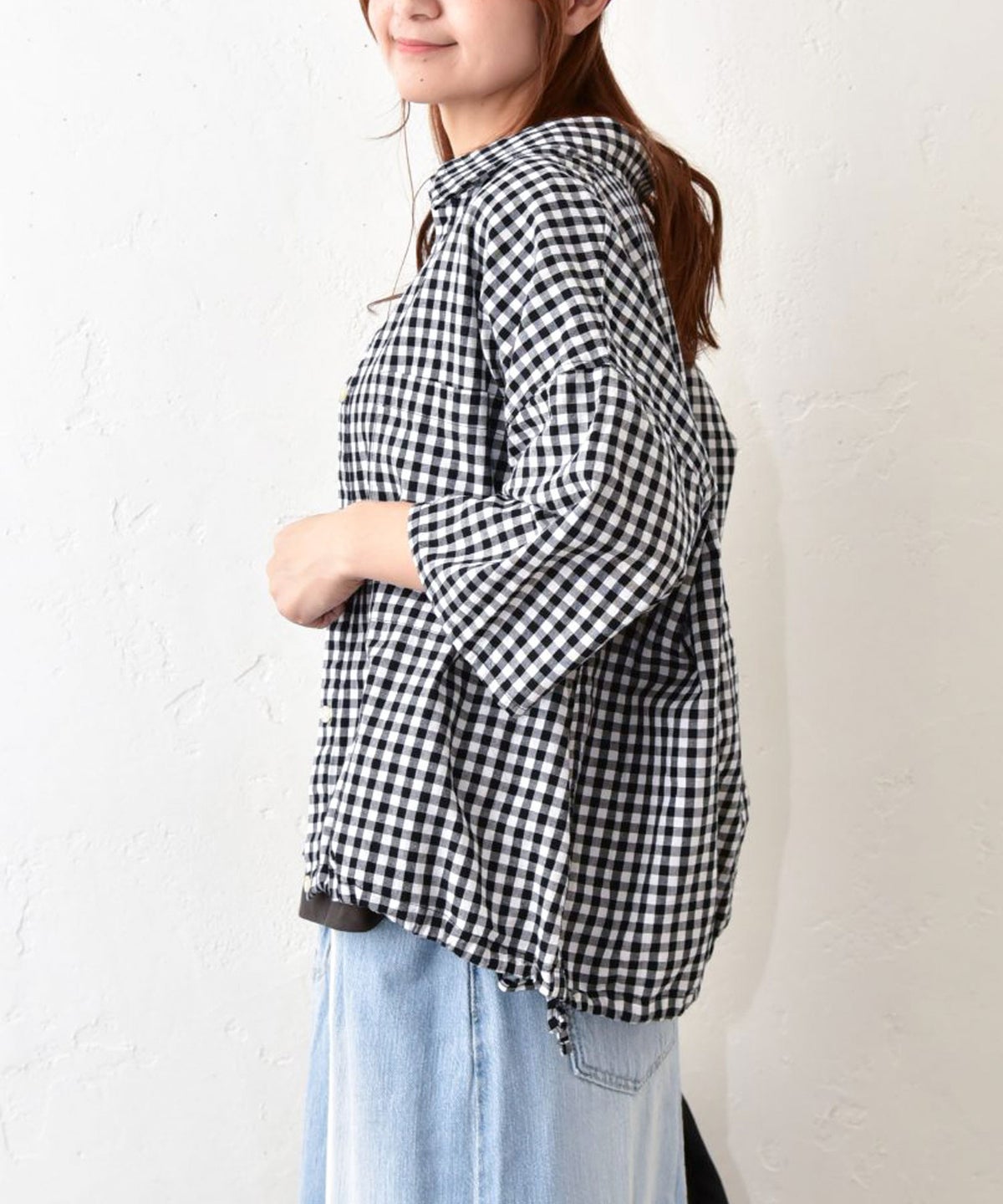  IN THE MARKET｜裾絞り付5分袖シャツ [[C-2627]][C]