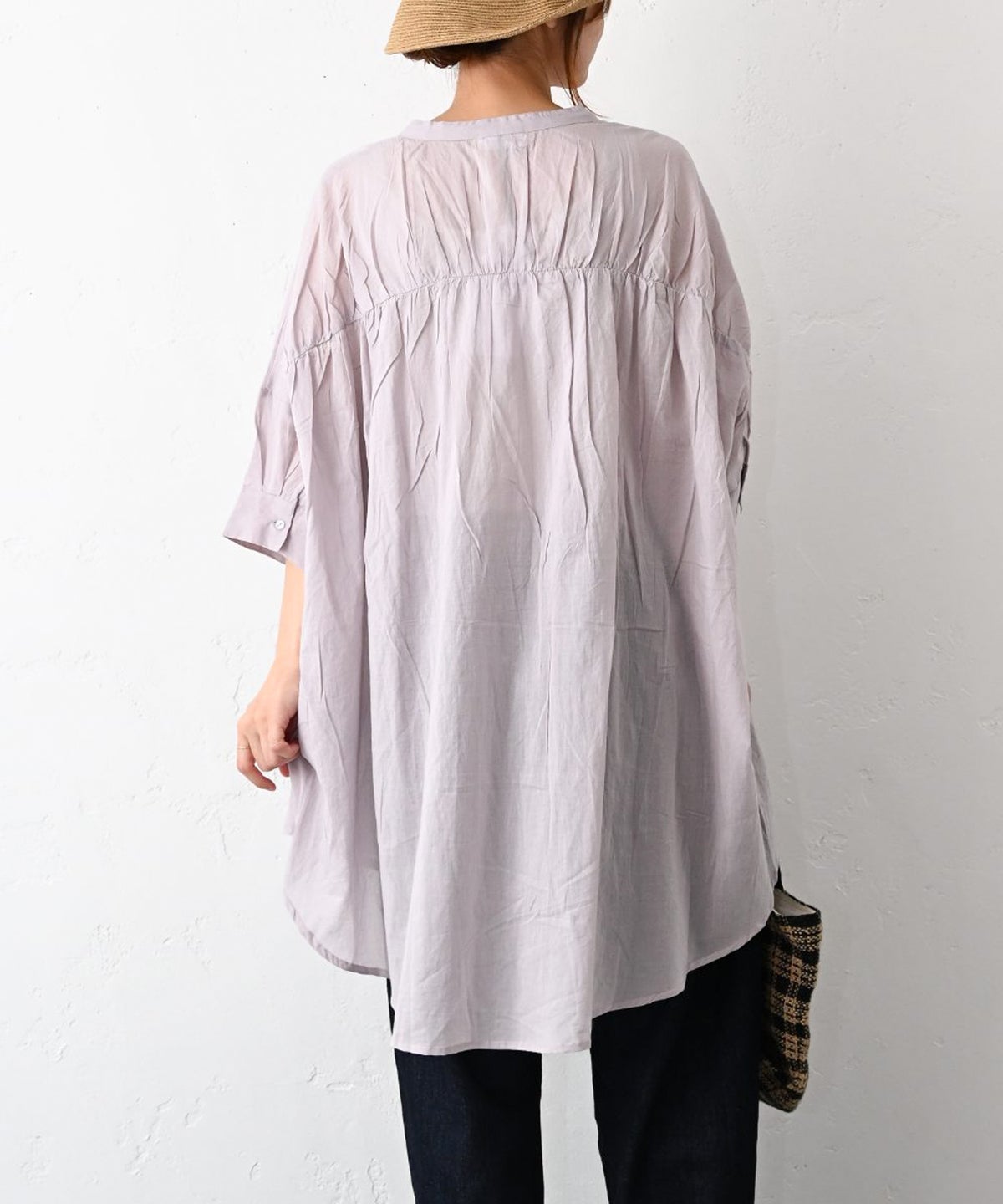 hagumu｜バックギャザーシャツチュニック [[80098262]][C]